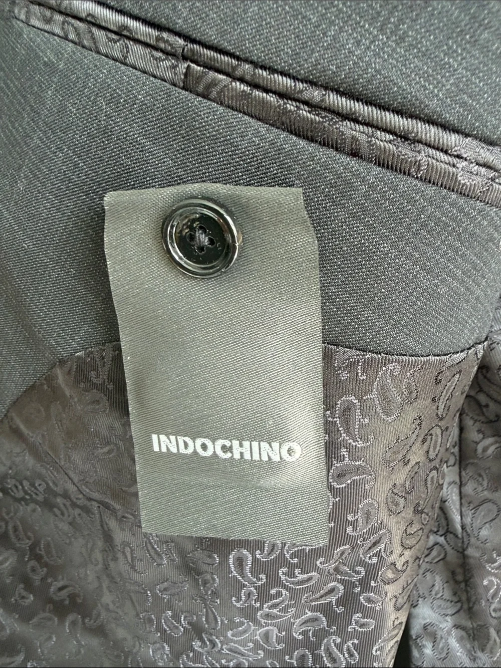 Indochino 100% Wool Sport Coat Blazer Charcoal Gray Check Custom